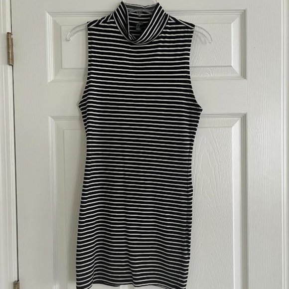 Forever21 Cowl Neck Striped Bodycon Dress - Picture 1 of 2